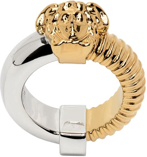 Versace: Gold & Silver Medusa Ring 